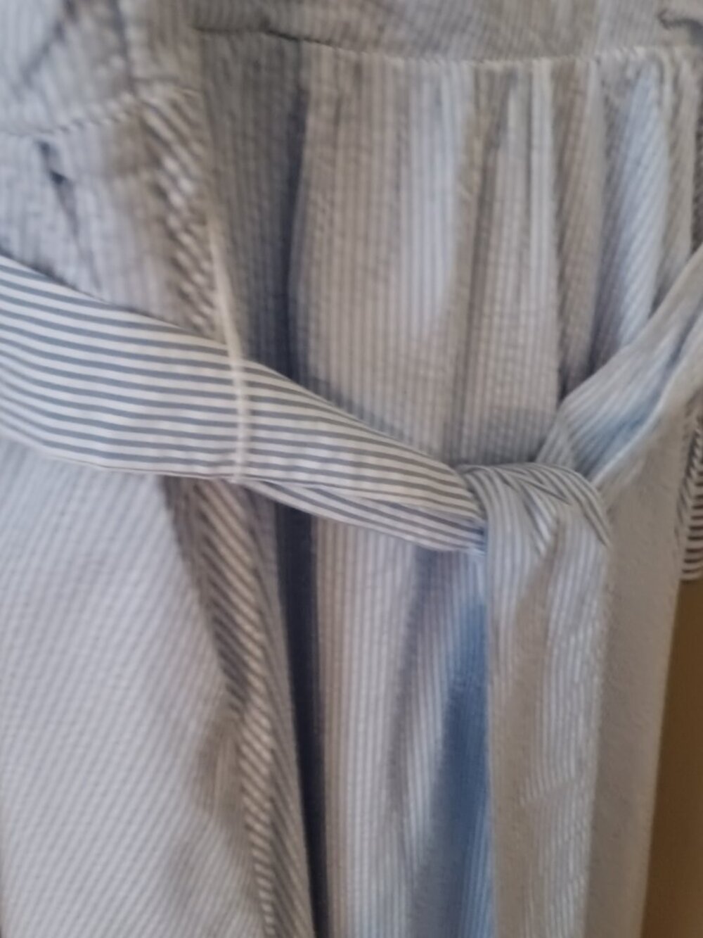 NWT Classic Blue & White Cotton Seersucker Sleeveless Dress Size 6 HOPE & HENRY - Picture 7 of 13